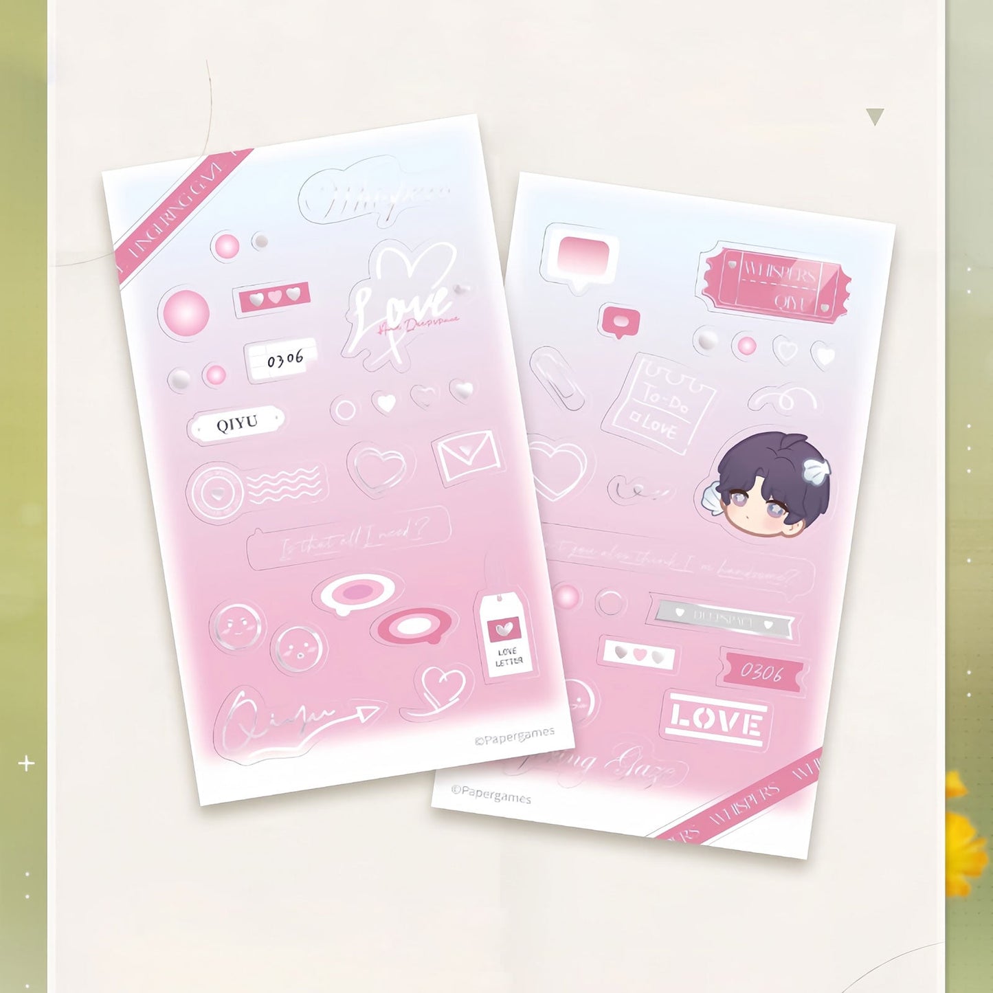 *Official* Lingering Gaze Series – Photo Card Sticker Set